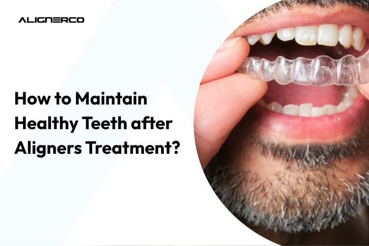 Un hombre se está colocando un retenedor transparente.