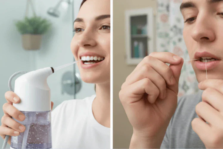 Hidratación con agua vs. hilo dental