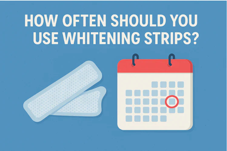 Una ilustración que representa la frecuencia de uso de las tiras blanqueadoras de dientes.